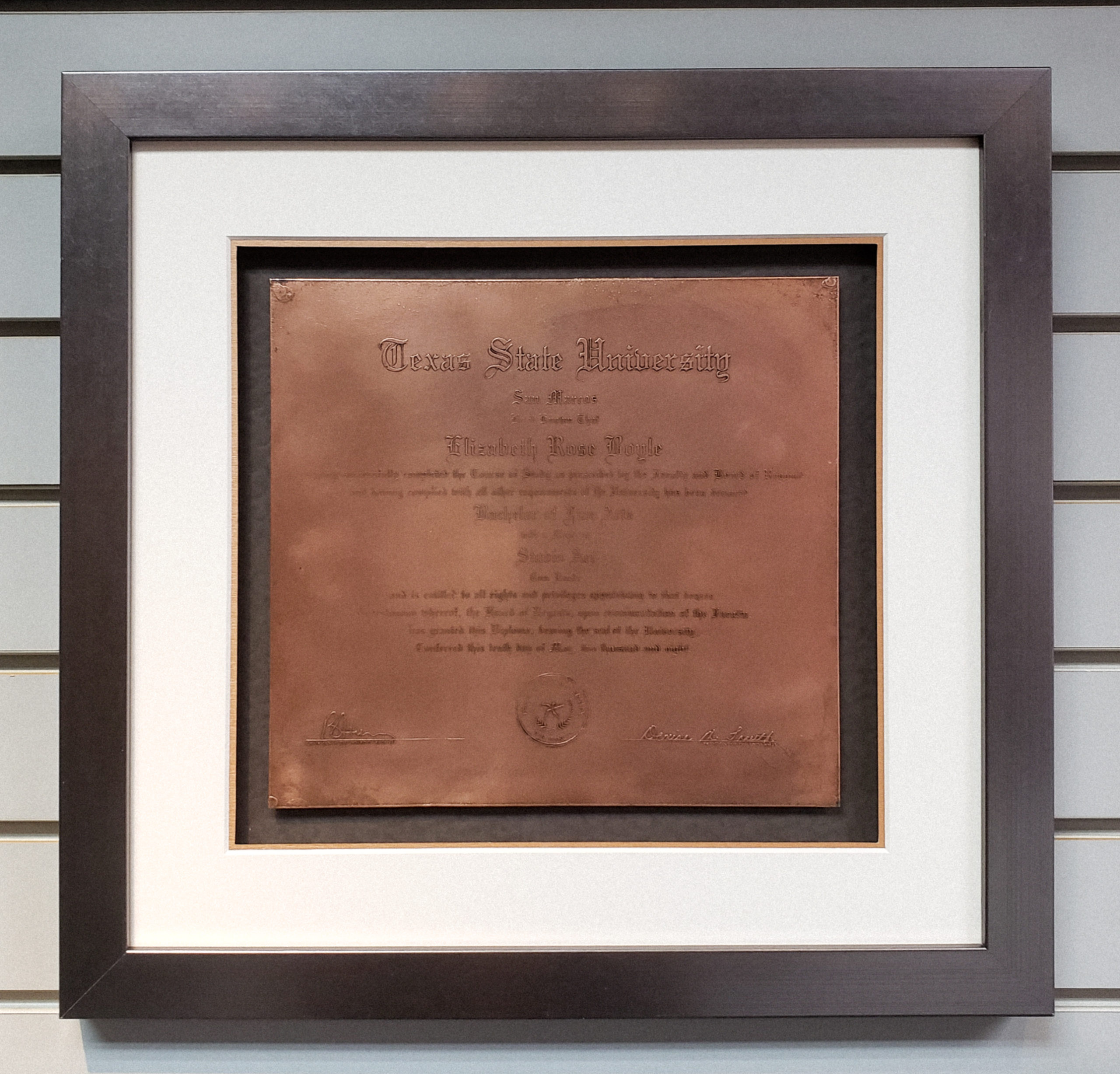 Four Ways To Frame Your Diploma FastFrame The Westlake Gallery   Unique Framed Diploma Scaled 