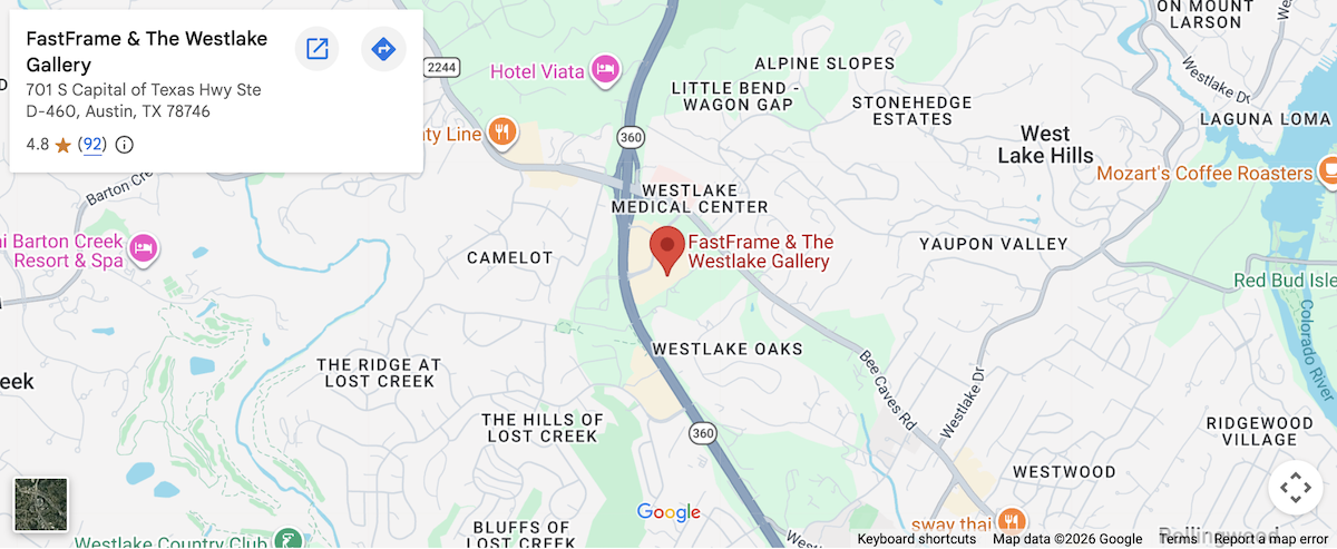 Google Maps image for directions FastFrame Westlake